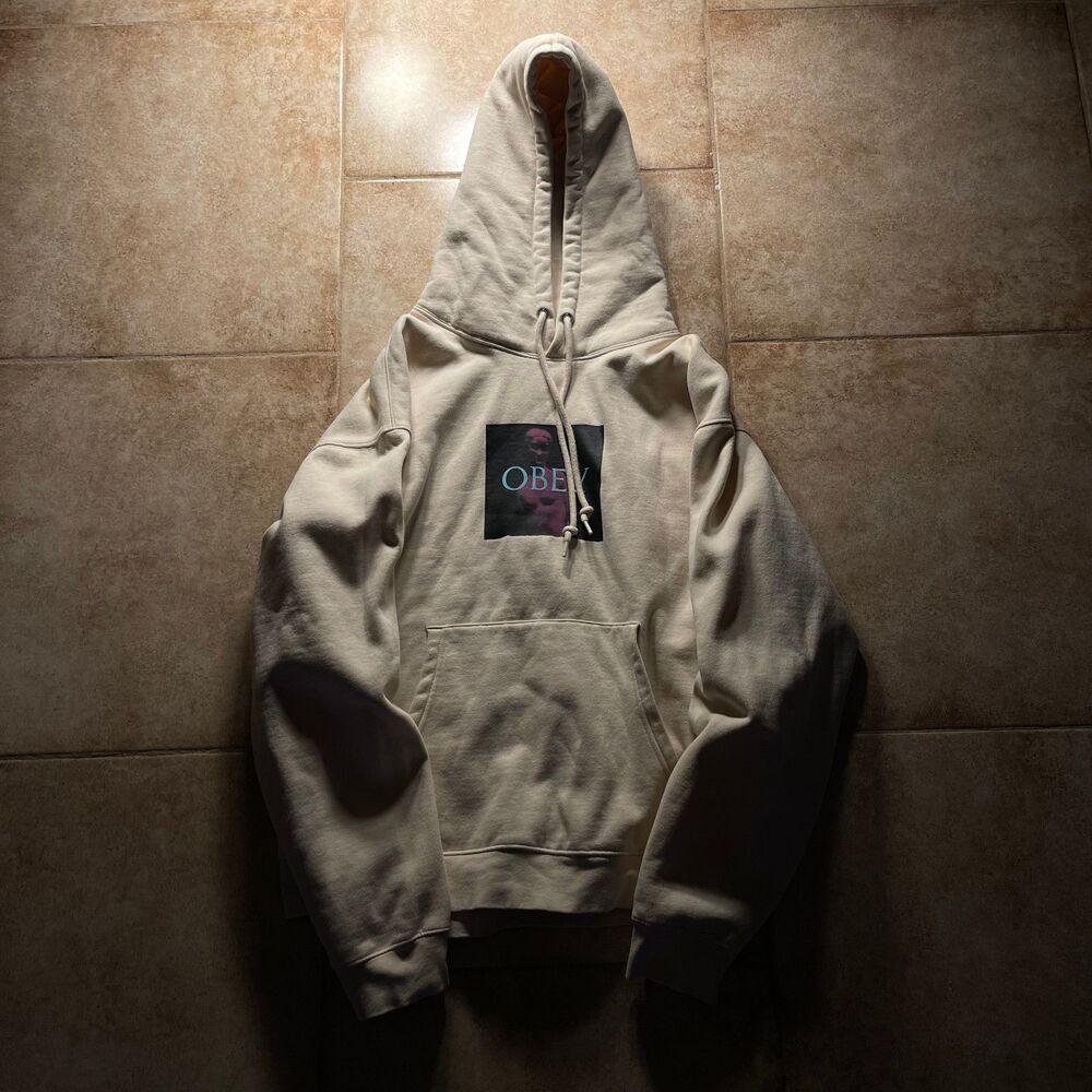 Obey Beige Heavyweight Graphic Hoodie